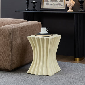 15.16 Inch Side Table Vintage Sturdy Fiberglass Table