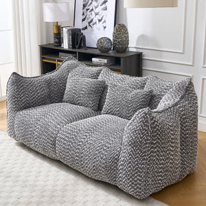Comfortable Dual Beanbag Chair With High Resilience Foam Core For 2 People