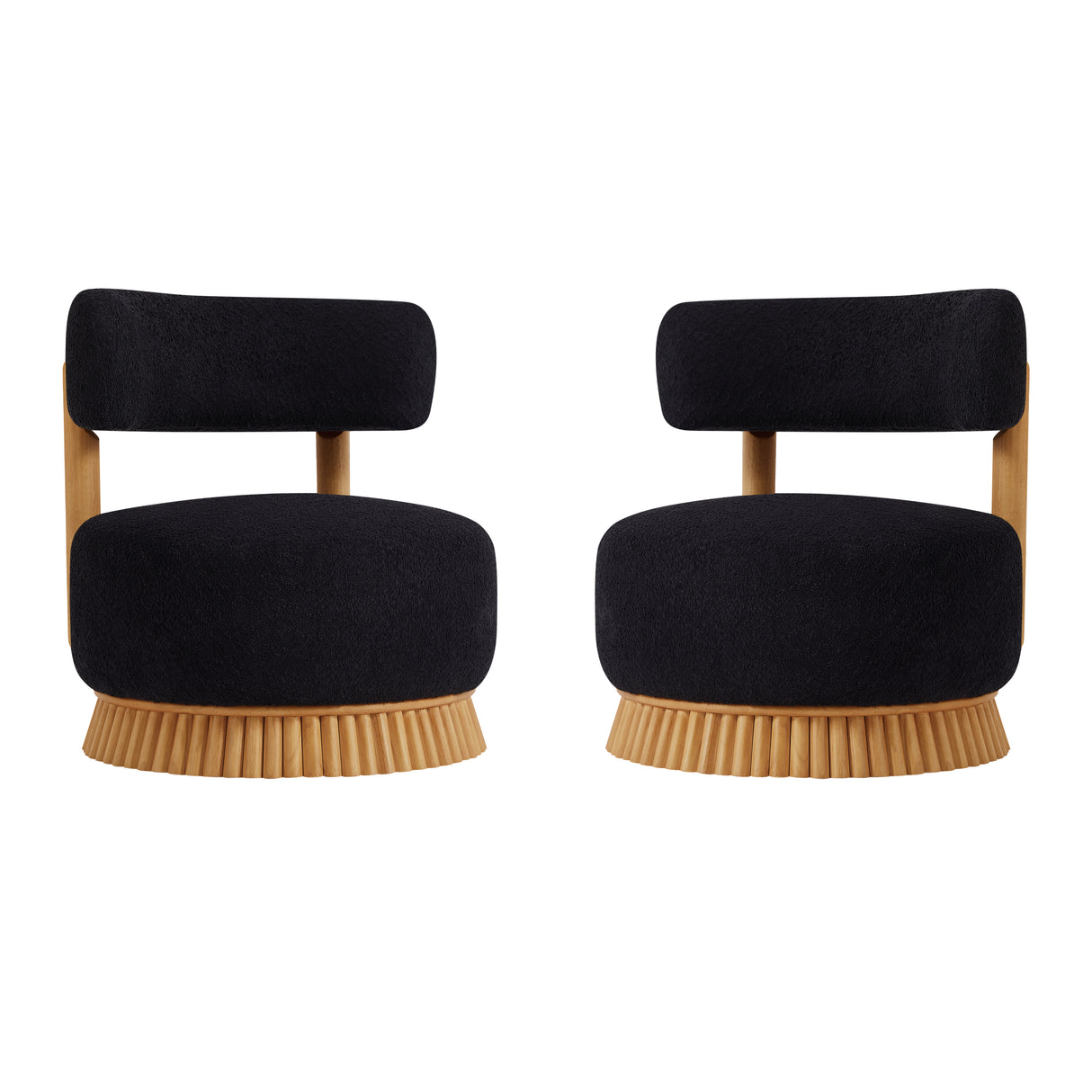 Modern 27.5" W Farmhouse Armless Chair Set of 2