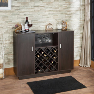 Hazen - Wine Cabinet - Espresso - Best Buy Furniture