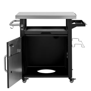K&K 39.5" Outdoor Grill Cart with Storage Cabinet