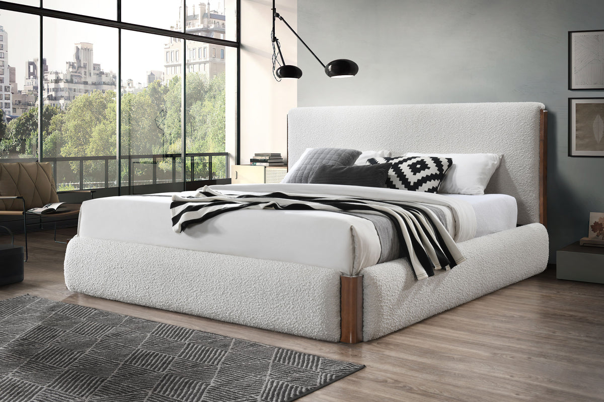 Sandro Bouclé Bench, 51-Inch, Beige