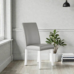Upholstered Dining Chair With High Back Design (Set of 2)