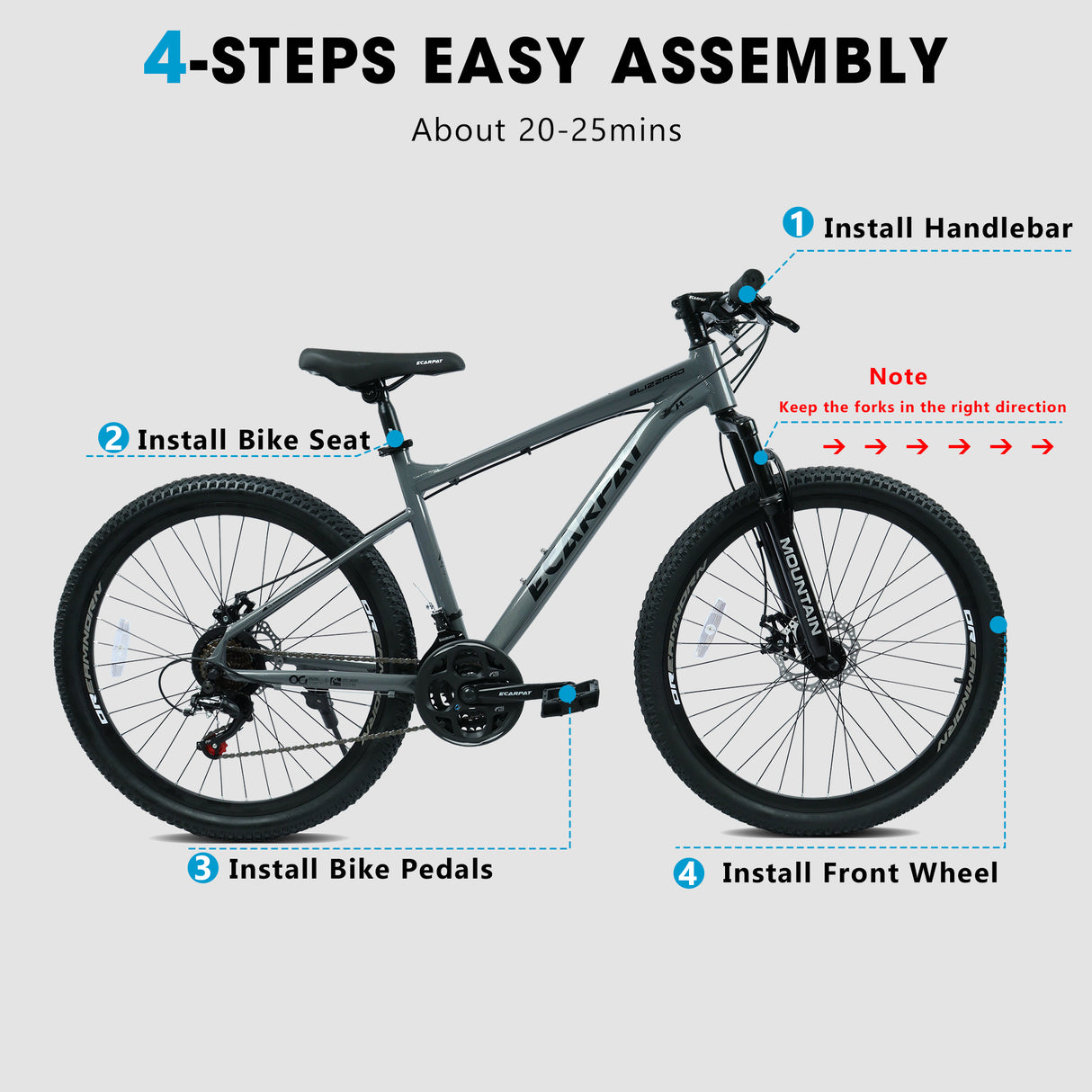 Ecarpat 26 Inch All-Terrain Mountain Bike