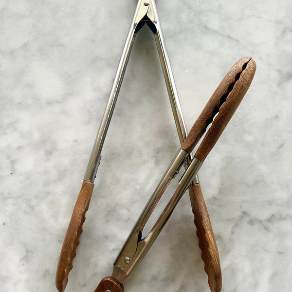 Acacia Wood Tongs, Set of 2