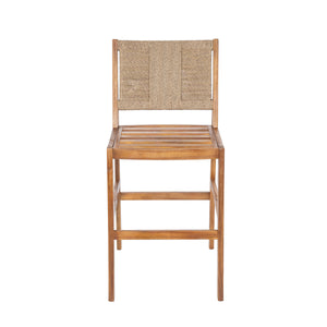 Outdoor Acacia Wood Bar Stools (Set of 2)