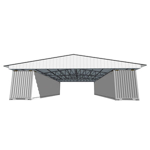 40FT x 36FT Container Roof Kit – Heavy-Duty Steel Shelter
