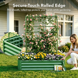2-in-1 Raised Garden Bed with Trellis - 59" Tall Arch Planter
