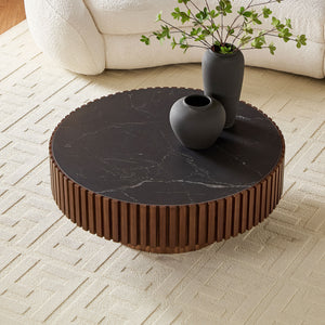 35.43" Nesting Round Sintered Stone Coffee Table