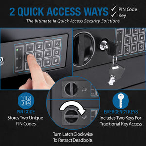 Compact Keypad Depository Safe - Black