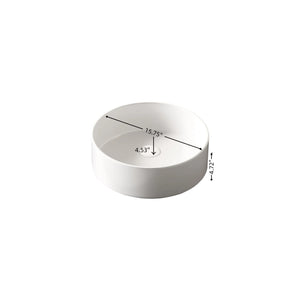 MUNIN 16'' Bathroom Sink, Round Vessel Ceramic Basin