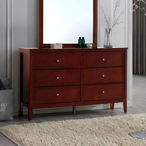 Daniel - Dresser, 6 Drawer Storage - Cherry