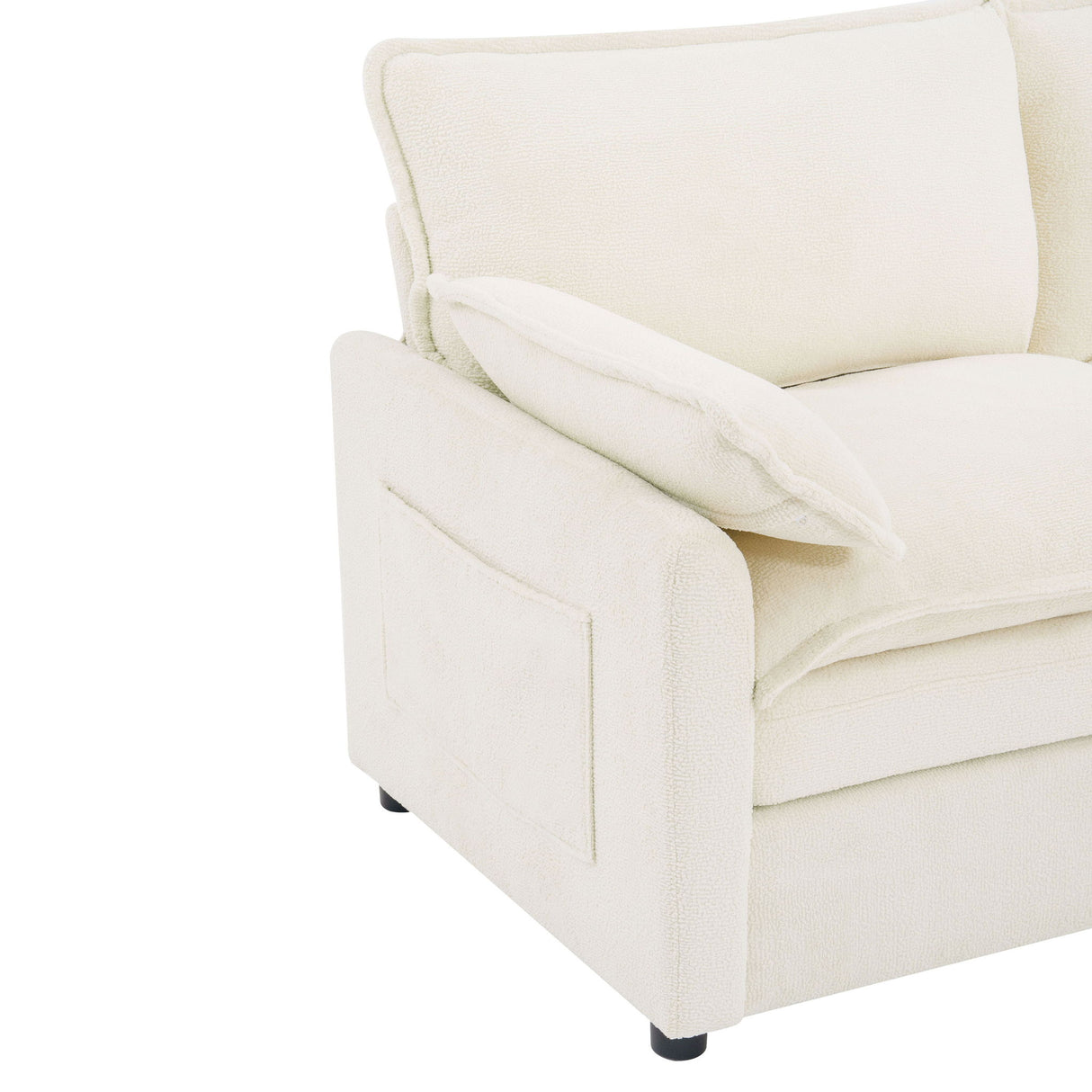 Modern Single Seat Accent Chair With Side Storage Pockets