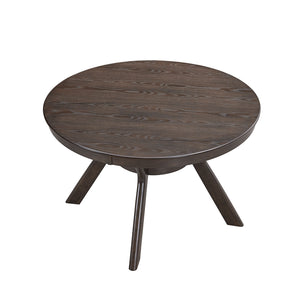 Modern Round Rubber Wood Dining Table for 4-6