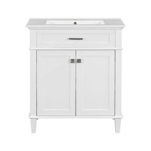 Bathroom Vanity With Ceramic Basin, Soft Close Door And Adjustable Shelves