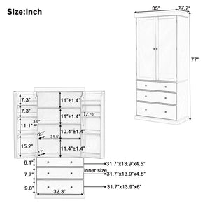 TOPMAX 77inch Farmhouse Kitchen Pantry