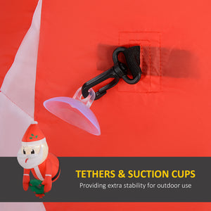 Outsunny 3.4' Christmas Inflatable Hanging Santa Claus