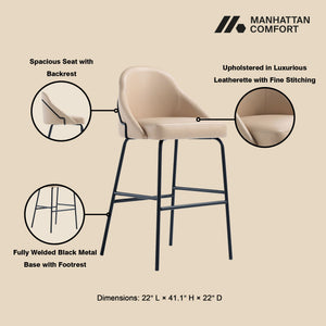 Gracie - Upholstered Barstool