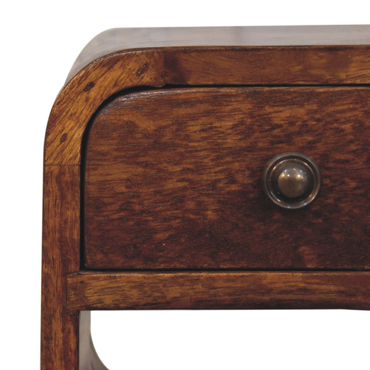Solid Wood Extra Mini Chestnut Curve Lower Nightstand