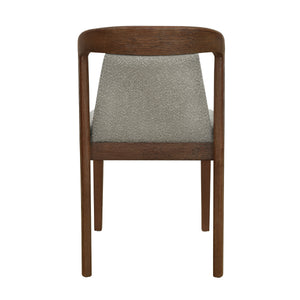 Upholstered Backrest Armless Dining Chairs (Walnut+Light Brown)
