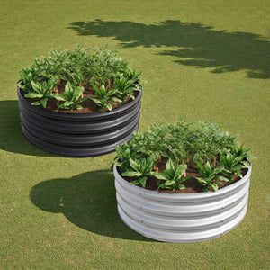 2PCS Tall Round Metal Raised Garden Beds