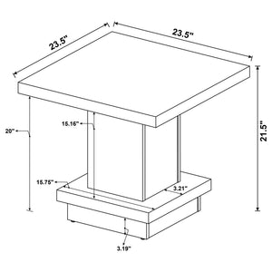 Square Coffee And End Table Set