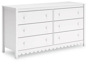 Hallityn - Six Drawer Dresser - White - Best Buy Furniture