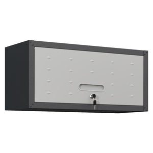 Heavy Duty Metal Wall Mounted Tool Storage Cabinet Steel Metal Garage Storage Cabinet - Black / Gray