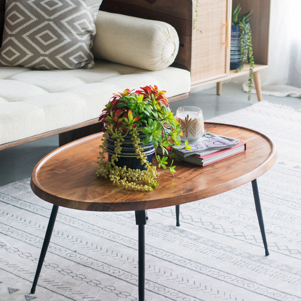 Oval Coffee Table - Brown
