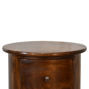 Solid Wood 3-Drawer Chestnut Drum