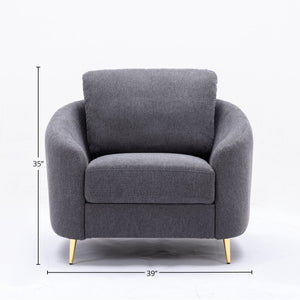 Yuina - Linen Chair - Gray - Best Buy Furniture