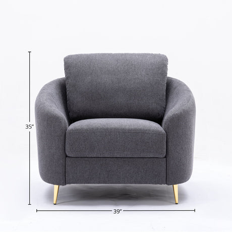 Yuina - Linen Chair - Gray - Best Buy Furniture