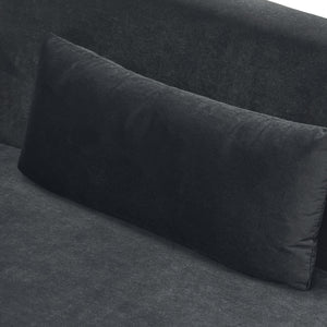 Black Velvet 2-Piece Sofa Set