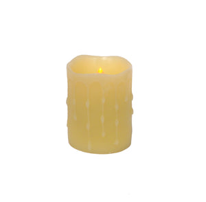LED Dripping Wax Pillar Candles (Set of 4)