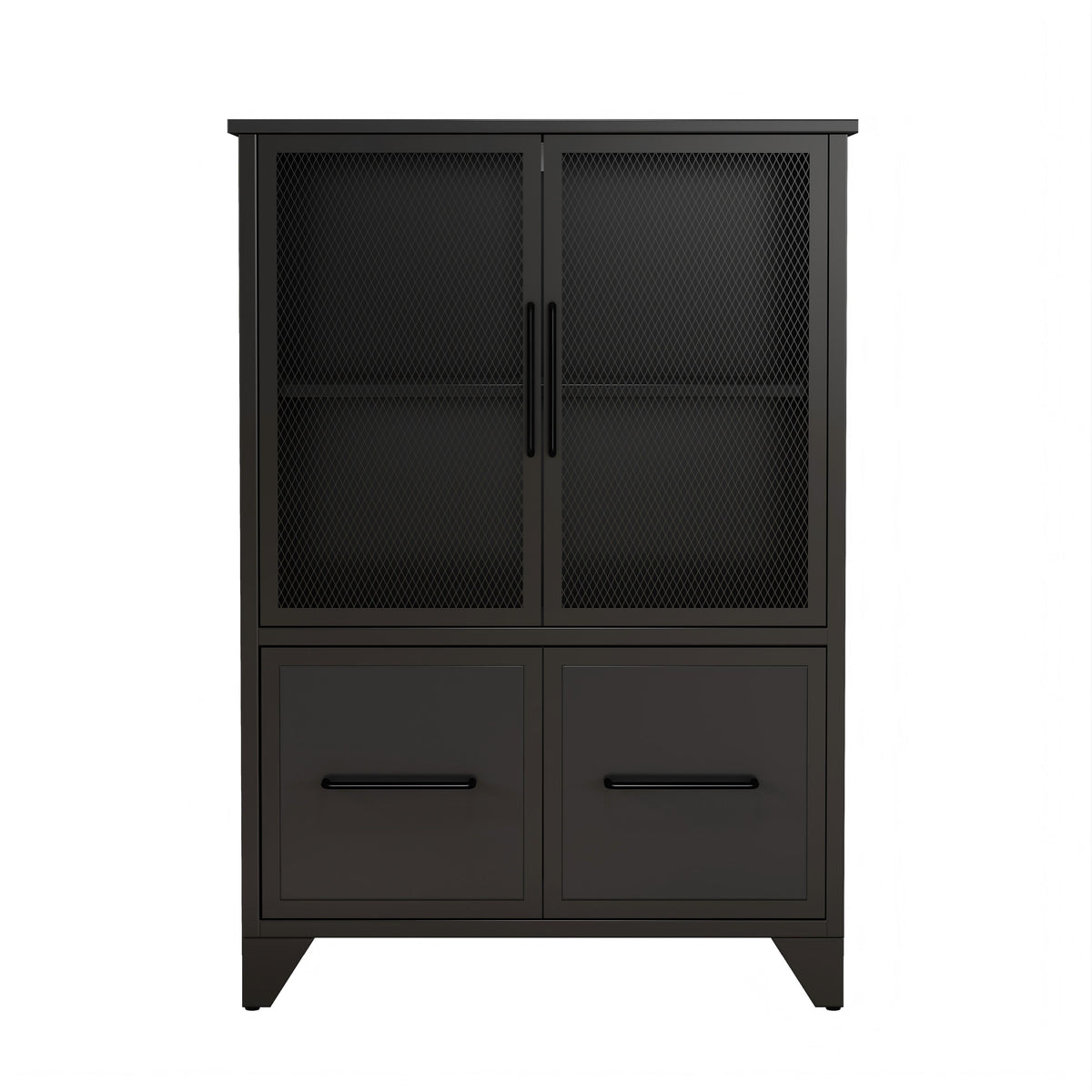 Storage Cabinet With 4 Iron Doors