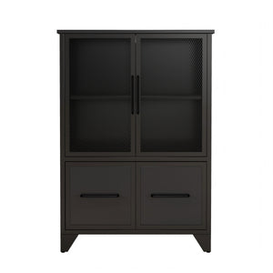 Storage Cabinet With 4 Iron Doors