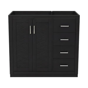 Retro Style Bathroom Vanity, 3 Drawers & Soft Closing Doors