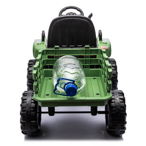 Ride On Tractor With Trailer - 24V Battery Powered Electric Tractor Toy