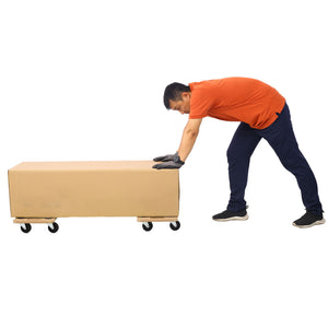 Furniture Moving Dolly, Heavy Duty Wood Rolling Mover With Wheels For Piano Couch Fridge Heavy Items, Securely Holds 500 Lbs (Set of 4) - Natural