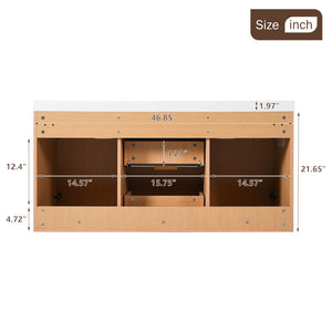 Modern Wall Mounted Bathroom Vanity, Soft Close Doors