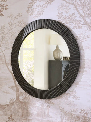 Ozias - Accent Mirror - Black - Best Buy Furniture