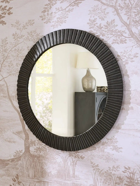 Ozias - Accent Mirror - Black - Best Buy Furniture
