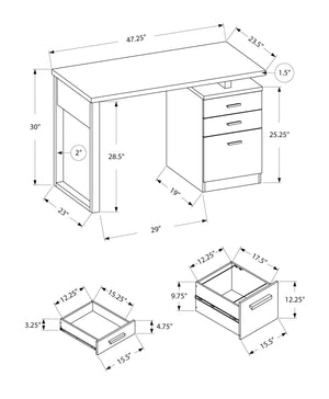 Computer Desk For Home Office Laptop, Left, Right Set - Up, Storage Drawers - Best Buy Furniture