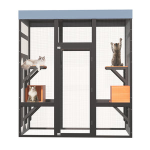 62.6" Solid Wood Pet Enclosure