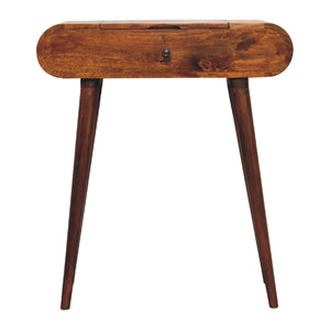 Solid Wood Mini Round Chestnut Fold Vanity