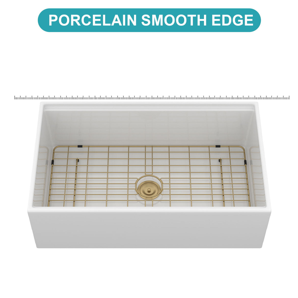 Workstation Single Bowl, Apron Front Kitchen Sink - White