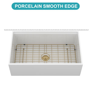 Workstation Single Bowl, Apron Front Kitchen Sink - White