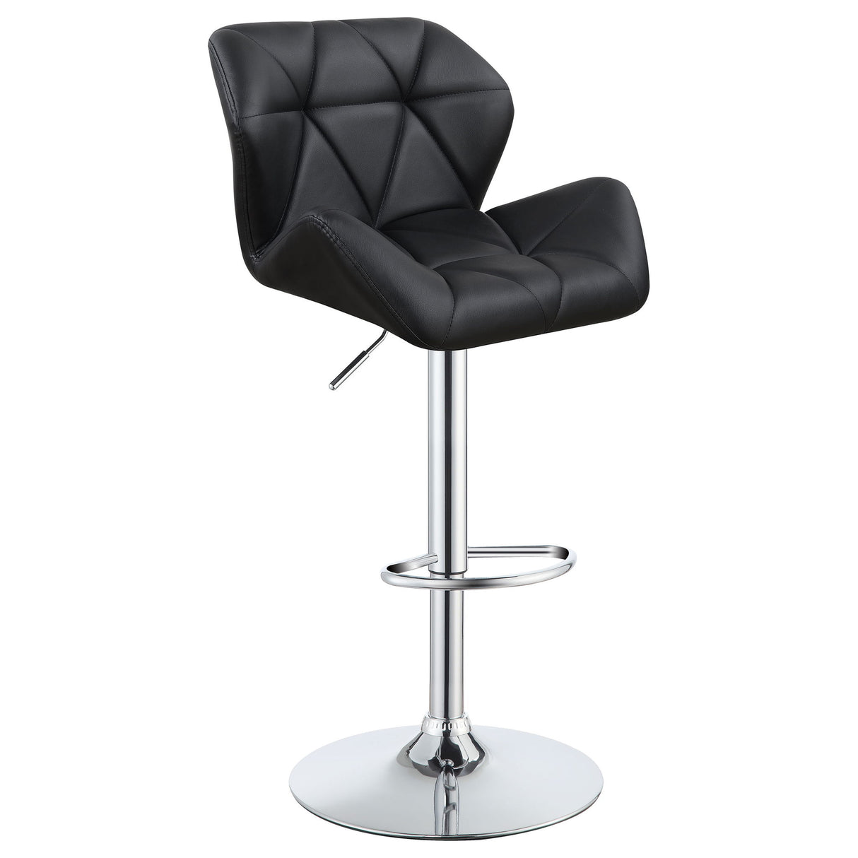 Adjustable Bar Stool With Height-Adjustable Base (Set of 2)