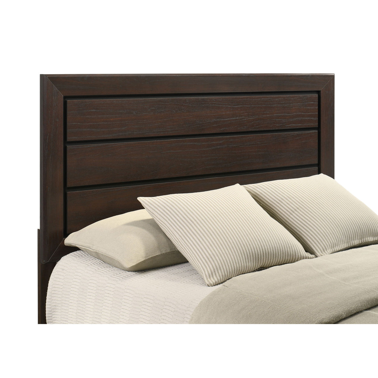 Kauffman - Queen Storage Panel Bed With Side Drawers - Dark Brown