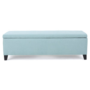 Contemporary Storage Ottoman Bench With Upholstery